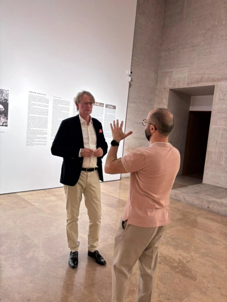 Alina Davey and Edward Gibbs from Sotheby's Auction House, visited the Cafesjian Center for the Arts