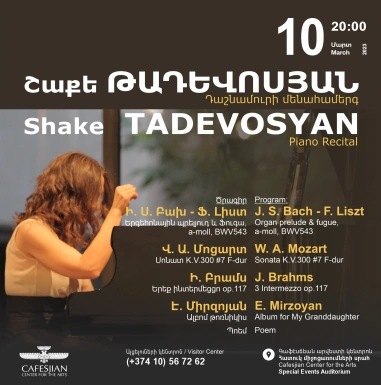 Շաքե Թադևոսյան․ դաշնամուրի մենահամերգ