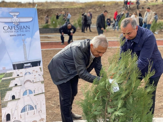 The staff members of the Cafesjian Center for the Arts (CCA) participated in the tree planting ceremony organized by the “Tovmasyan” International Foundation