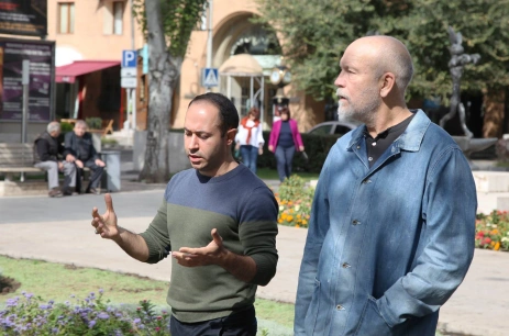 World famous American actor, director and producer John Malkovich visiting the Cafesjian Center for the Arts