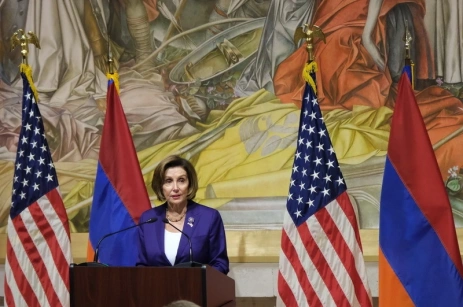 Speaker Nancy Pelosi delivered an address at the Cafesjian Center for the Arts